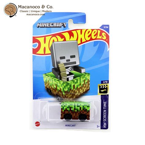 Hot Wheels Minecart Green Brown Toy Macanoco And Co