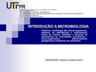 AULAS DE MICROBIOLOGIA APLICADA A TECNICOS DE ENFERMAGEM PPT