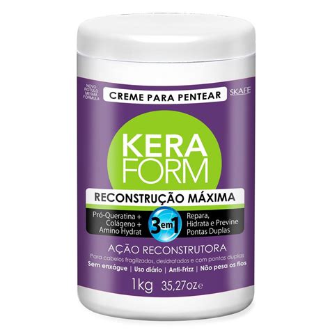 Keraform Reconstru O M Xima Em Skafe Creme Para Pentear Kg