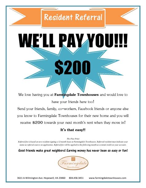 Resident Referral Flyer Template Free