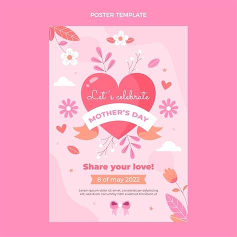 Premium Vector Flat Mother S Day Vertical Poster Template