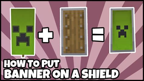 How To Put A Banner On A Shield In Minecraft Youtube