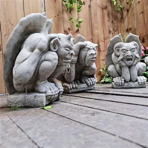 Set of Three Gargoyle Garden statues | DIY at B&Q