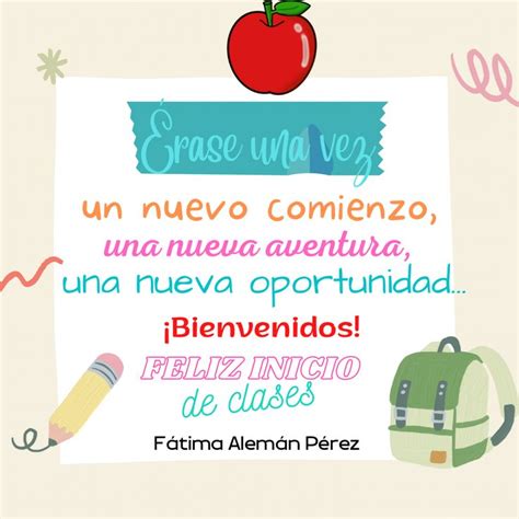 Pin De Fatima Aleman En Regreso A Clases Feliz Inicio De Clases