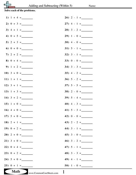 Math Drills Worksheets Free Distance Learning Worksheets And