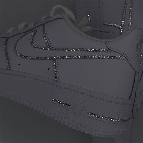 Swarovski Crystal Nike Airforce S Custom Shoes For Wedding Birthdays