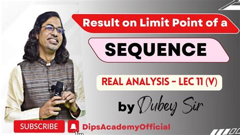 Result On Limit Point Of A Sequence Real Analysis Lec 11 05 By