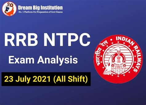 RRB NTPC Exam Analysis 23 July 2021 All Shift