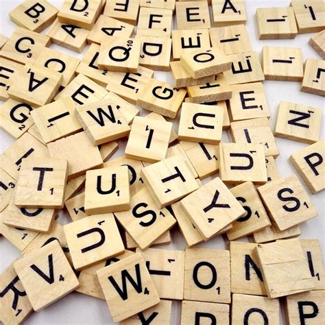 100 alfabeto de madera Scrabble azulejos letras negras para Etsy España