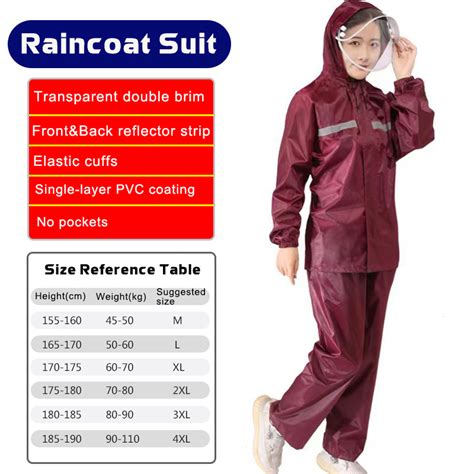 Waterproof Breathable Anti Storm Rain Suit Jacket And Trouser Suit Raincoat For Men And Women