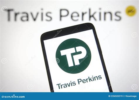 Travis Perkins plc logo editorial stock image. Image of focus - 226520219