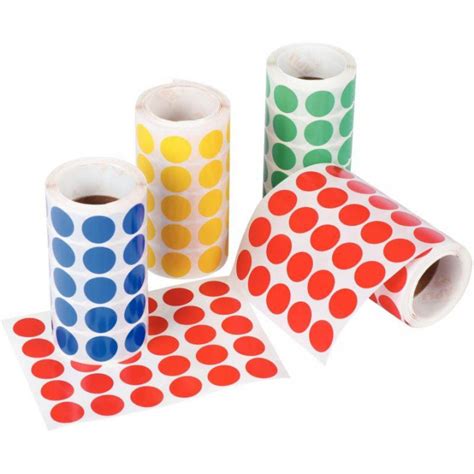 Gommettes Rondes Diam Mm Boite Rouleaux Assortis Joblrovr Apli