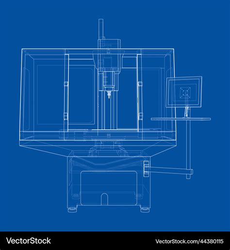 Metalworking cnc milling machine Royalty Free Vector Image