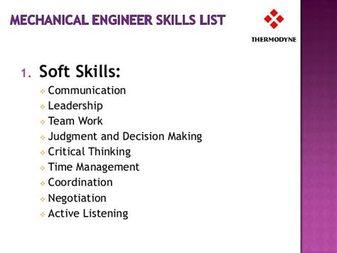 Mechanical Engineer Skills