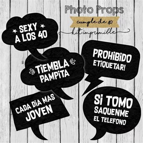 Photo Props Cumple De Imprimible Cartelitos Frases Mercadolibre