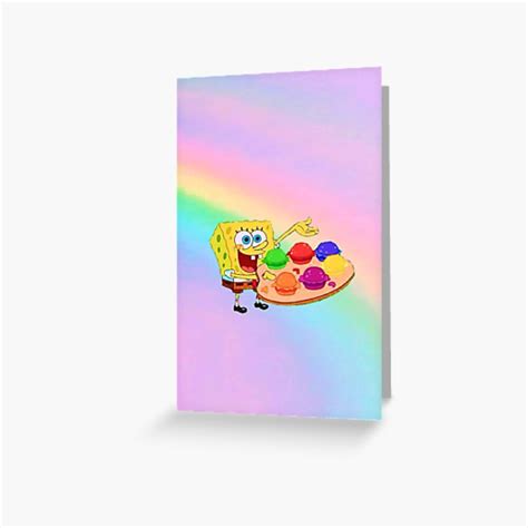 Spongebob Squarepants Aesthetic Color Greeting Card For Sale By