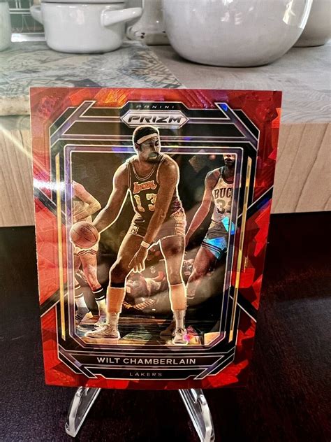 2022 23 Panini Prizm WILT CHAMBERLAIN Red Parallel 285 Lakers HOF EBay