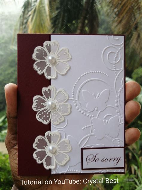 Handmade With Sympathy Card Idea Card Making Ideas For Beginners