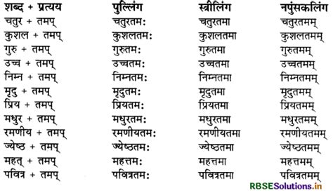 Rbse Class 9 Sanskrit व्याकरणम् प्रत्ययज्ञानम्