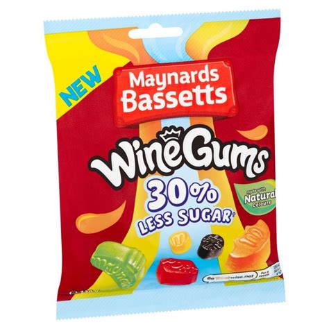 Maynards Bassetts Wine Gums 30 Less Sugar Sweets Bag Ocado