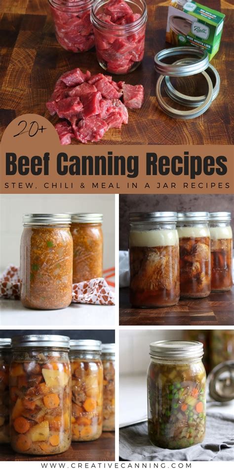 30+ Beef Canning Recipes (Stew, Chili and Meal in a Jar Recipes ...