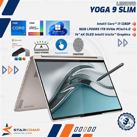 Jual LENOVO Yoga 9 14IAP7 Core I7 1280P 16GB 1T SSD 14 OLED Touch W11