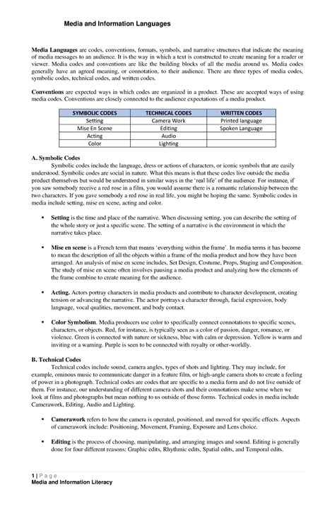 Media AND Information Languages - Lesson 6: Media and Information ...