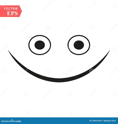 Winking Line Smiley Thin Line Smile Emoticons Isolated On A White