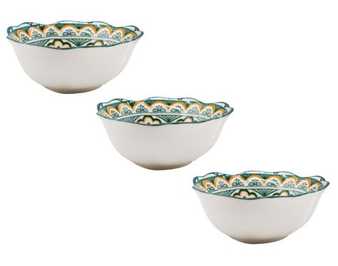 Decorative Ceramic Serving Bowls Set 3, Ambient Design E, Green & Yellow | Shop Today. Get it ...