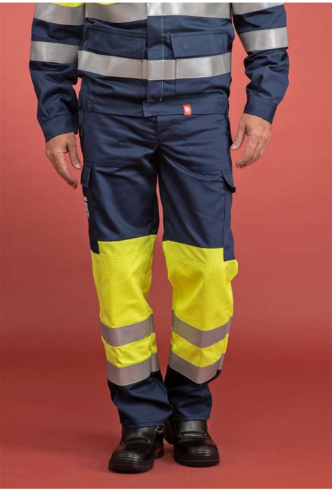 ATEX High Visibility Multi Hazard Trousers Fluo Yellow DMD France