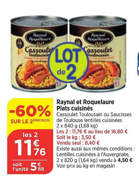 Promo Raynal Et Roquelaure Plats Cuisines Chez Bi1 Icataloguefr
