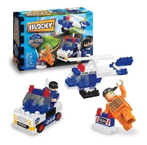 Bloques Blocky 70 Piezas Super Policias Persecucion Juguete