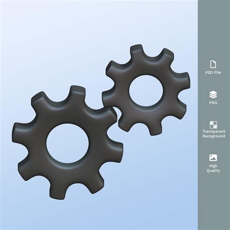 Premium Psd Gears Icon Render D