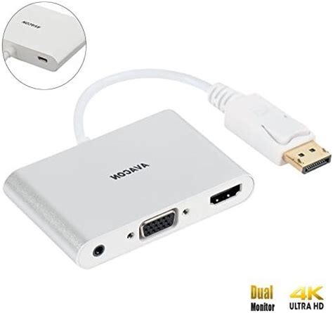 Amazon K Dp Displayport To Hdmi Vga Splitter Adapter Avacon