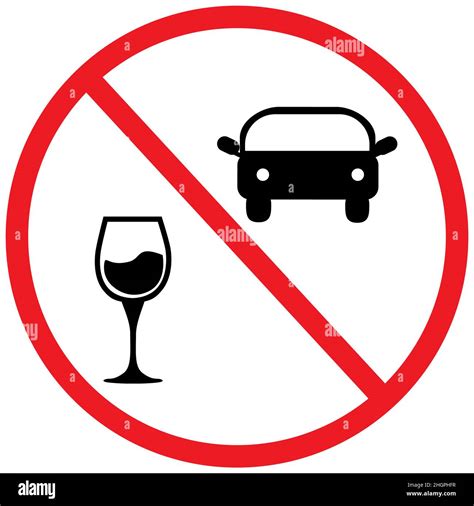 Dont Drink And Drive Icon On White Background Stop No Alcohol Sign