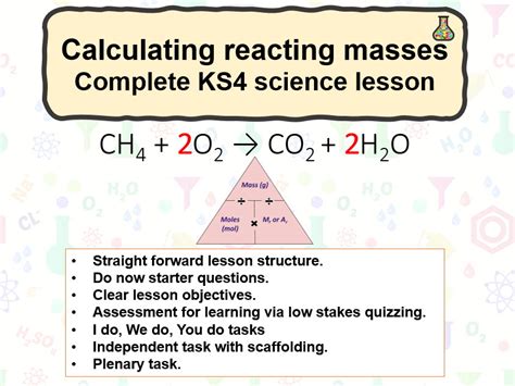 Calculating Reacting Masses Gcse Ks4 Combined Science Teaching Resources