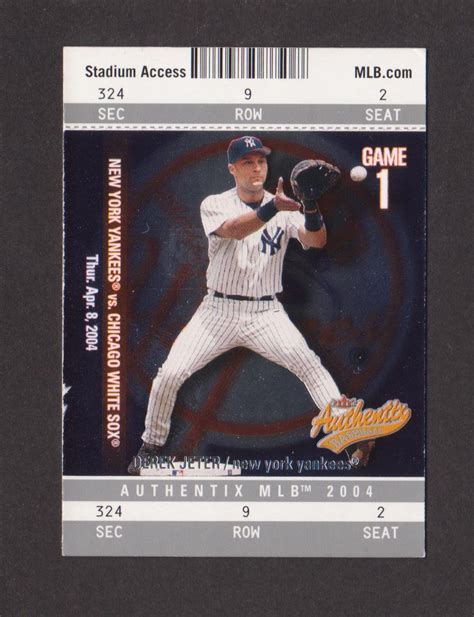 2004 Fleer Authentix 2 DEREK JETER NRMT EBay