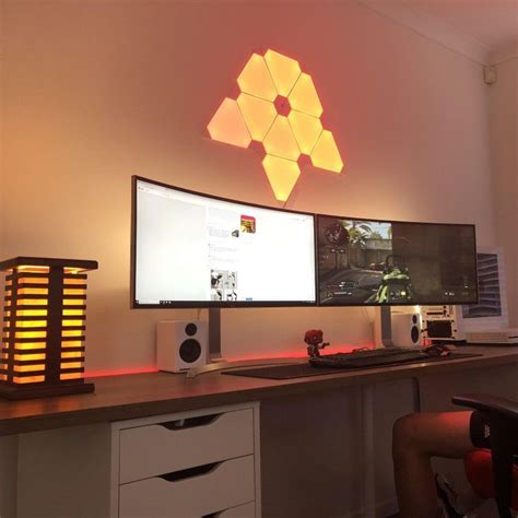 Warm Orange Setup Gaming Room Setup Room Setup Cool Room Decor