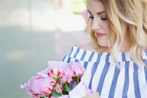 Blue And White Striped Off The Shoulder Shirt OOTD Amidst The Chaos