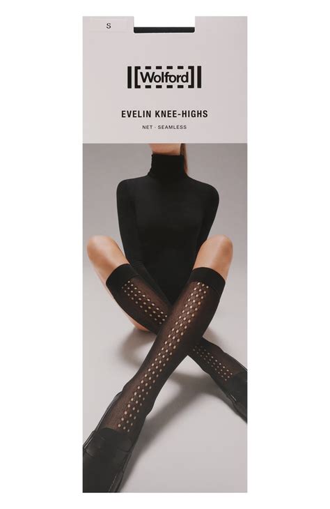 Женские черные гольфы evelin WOLFORD купить в интернет-магазине ЦУМ ...