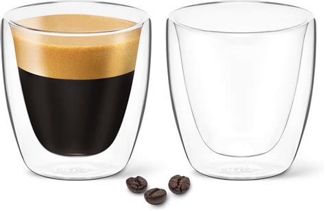 Easyware Premium Set De Vasos Y Tazas De Doble Pared De Vidrio T Rmico