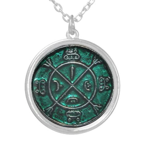 Circle Of Protection Amulet Silver Plated Necklace Zazzle
