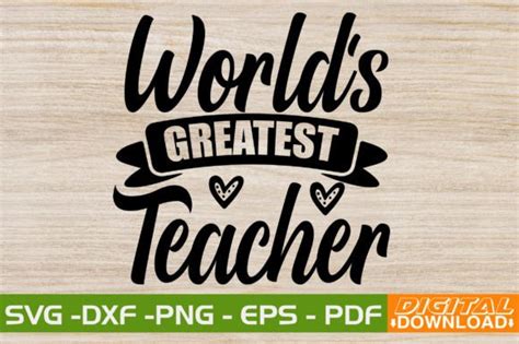 Worlds Greatest Teacher Svg Design Graphic By Svgwow Creative Fabrica