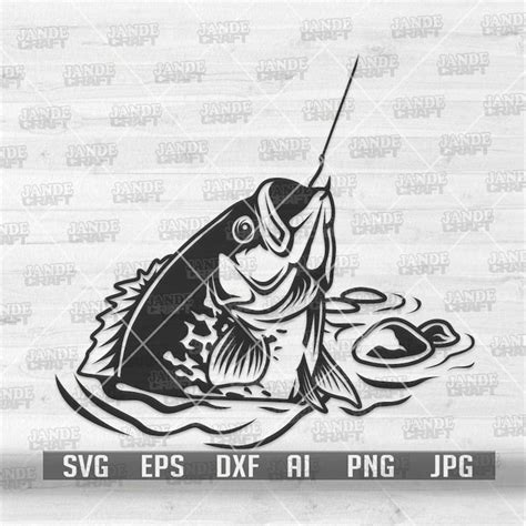 Crappie Fish Hook Svg Angler Clipart Fish On Rod Cutfile Inspire