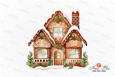 Christmas Gingerbread House Clipart Set Graphic By Crafticy · Creative Fabrica