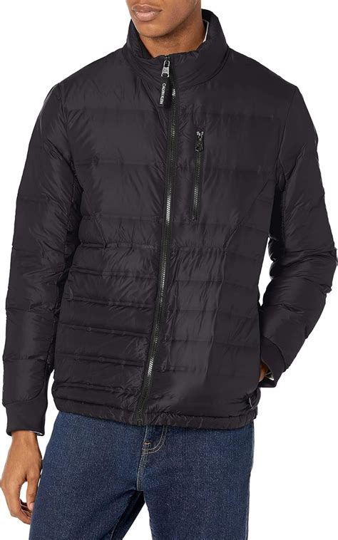 Calvin Klein Mens Lightweight Water Resistant Packable Down Puffer Jacket Amazonca Clothing