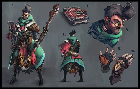 Artstation Time Mage Domen Kozelj Character Sheet Game Character