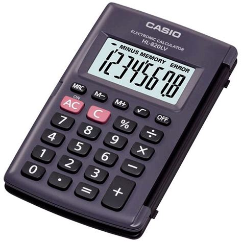 Calculadora De Bolsillo Digitos Con Tapa Hl Lv Bk Casio