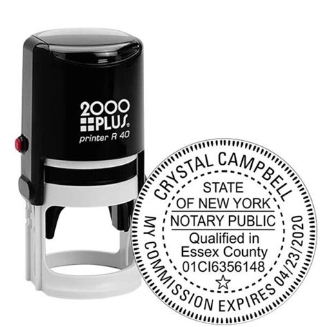 Round New York Notary With County And Expiration Stamp All State Notary