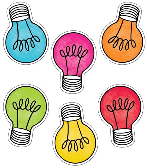 Light Bulb Clipart Colored Light Bulbs Clip Art Edison Lights